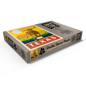 Darstellung des Puzzle Motivs Texas: The Lone Star State, State Pride Vintage Poster - Puzzleteile: 500