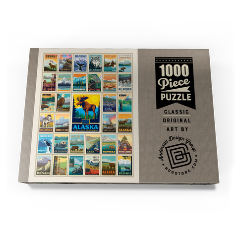 Alaska: Multi-Image Print, State Pride Vintage Poster 1000 Puzzle Schachtel Ansicht3