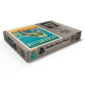 Darstellung des Puzzle Motivs Pittsburgh, PA: Ansicht aus der Vogelperspektive, Vintage Poster - Puzzleteile: 500