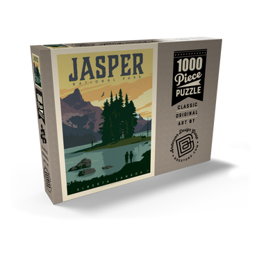 Canada: Jasper National Park, Vintage Poster 1000 Puzzle Schachtel Ansicht2