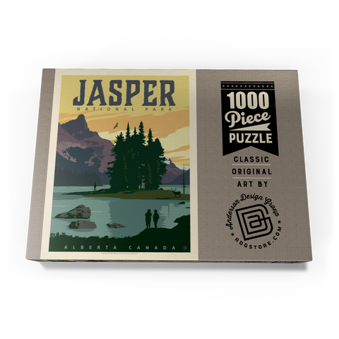 Canada: Jasper National Park, Vintage Poster 1000 Puzzle Schachtel Ansicht3