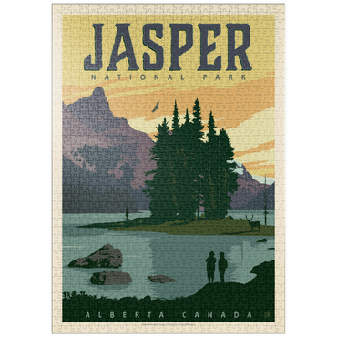 puzzleplate Canada: Jasper National Park, Vintage Poster 1000 Puzzle