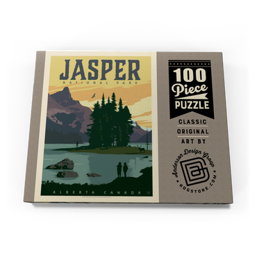 Canada: Jasper National Park, Vintage Poster 100 Puzzle Schachtel Ansicht3