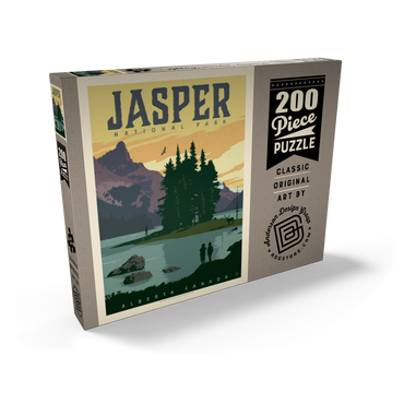 Canada: Jasper National Park, Vintage Poster 200 Puzzle Schachtel Ansicht2