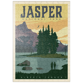 Darstellung des Puzzle-Motivs Canada: Jasper National Park, Vintage Poster – Puzzleteile: 200