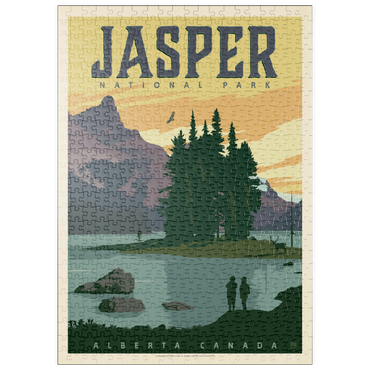 puzzleplate Canada: Jasper National Park, Vintage Poster 500 Puzzle