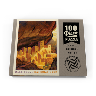 Mesa Verde National Park: Golden Moment, Vintage Poster 100 Puzzle Schachtel Ansicht3