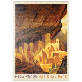 Darstellung des Puzzle Motivs Mesa Verde National Park: Golden Moment, Vintage Poster - Puzzleteile: 200