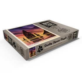 Darstellung des Puzzle Motivs Olympic National Park: Pelikan-Sonnenuntergang, Vintage Poster - Puzzleteile: 1000