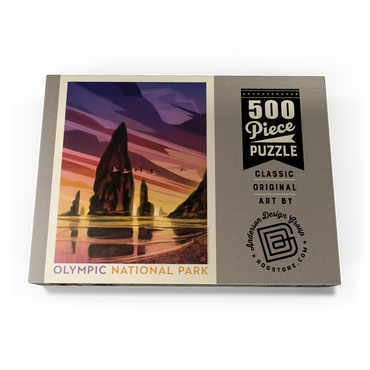 Olympic National Park: Pelican Sunset, Vintage Poster 500 Puzzle Schachtel Ansicht3