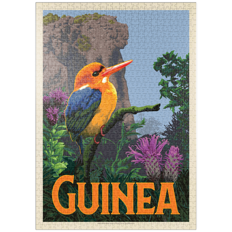 puzzleplate Guinea: A multi-faceted jewel of West Africa, Vintage Poster 1000 Puzzle