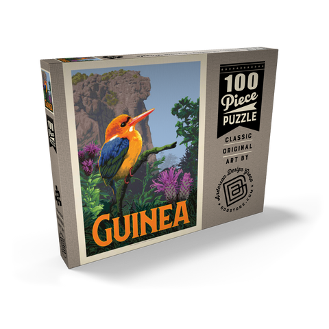 Guinea: A multi-faceted jewel of West Africa, Vintage Poster 100 Puzzle Schachtel Ansicht2
