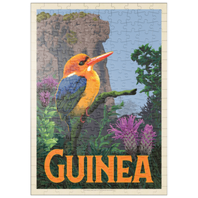 Darstellung des Puzzle Motivs Guinea: Ein facettenreiches Juwel Westafrikas, Vintage Poster - Puzzleteile: 200