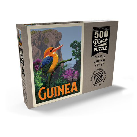 Guinea: A multi-faceted jewel of West Africa, Vintage Poster 500 Puzzle Schachtel Ansicht2
