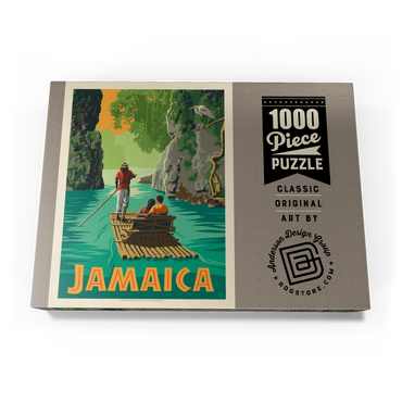 Jamaica: Rafting in Paradise, Vintage Poster 1000 Puzzle Schachtel Ansicht3