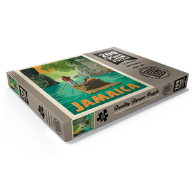 Darstellung des Puzzle Motivs Jamaica: Rafting im Paradies, Vintage Poster - Puzzleteile: 200