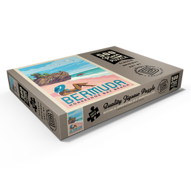 Darstellung des Puzzle Motivs Bermuda: Horseshoe Bay Beach, Vintage Poster - Puzzleteile: 500