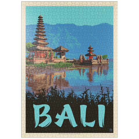 puzzleplate Bali: Ein atemberaubendes tropisches Paradies, Vintage Poster 1000 Puzzle