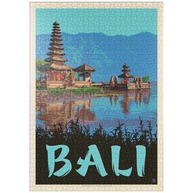 Darstellung des Puzzle Motivs Bali: Ein atemberaubendes tropisches Paradies, Vintage Poster - Puzzleteile: 1000