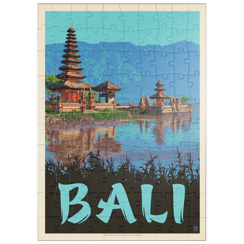 puzzleplate Bali: Ein atemberaubendes tropisches Paradies, Vintage Poster 100 Puzzle