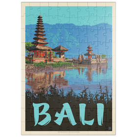 Darstellung des Puzzle Motivs Bali: Ein atemberaubendes tropisches Paradies, Vintage Poster - Puzzleteile: 100