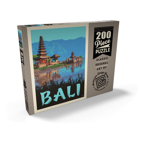 Bali: Ein atemberaubendes tropisches Paradies, Vintage Poster 200 Puzzle Schachtel Ansicht2