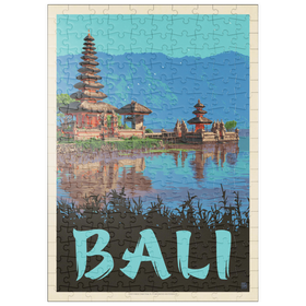 Darstellung des Puzzle Motivs Bali: Ein atemberaubendes tropisches Paradies, Vintage Poster - Puzzleteile: 200
