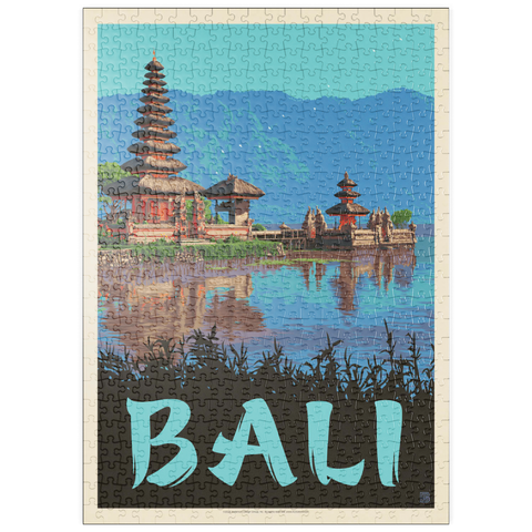 puzzleplate Bali: Ein atemberaubendes tropisches Paradies, Vintage Poster 500 Puzzle