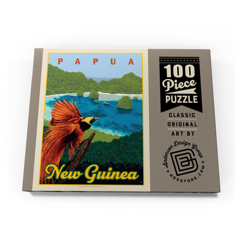 Papua New Guinea: Ein Paradies biologischer Vielfalt, Vintage Poster 100 Puzzle Schachtel Ansicht3