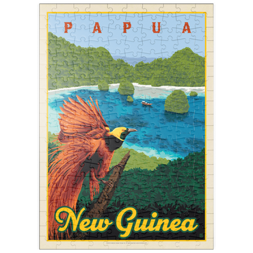 puzzleplate Papua New Guinea: Ein Paradies biologischer Vielfalt, Vintage Poster 200 Puzzle