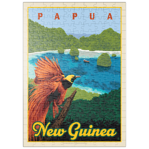 puzzleplate Papua New Guinea: Ein Paradies biologischer Vielfalt, Vintage Poster 200 Puzzle