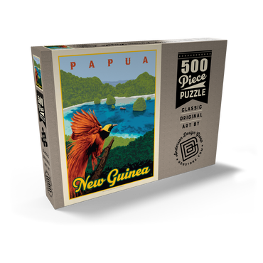 Papua New Guinea: Ein Paradies biologischer Vielfalt, Vintage Poster 500 Puzzle Schachtel Ansicht2