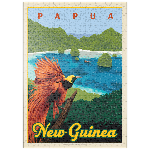 puzzleplate Papua New Guinea: Ein Paradies biologischer Vielfalt, Vintage Poster 500 Puzzle
