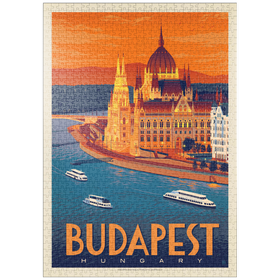 Darstellung des Puzzle-Motivs Hungary: Budapest, Vintage Poster – Puzzleteile: 1000