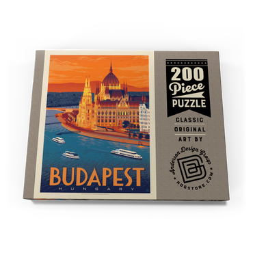 Hungary: Budapest, Vintage Poster 200 Puzzle Schachtel Ansicht3