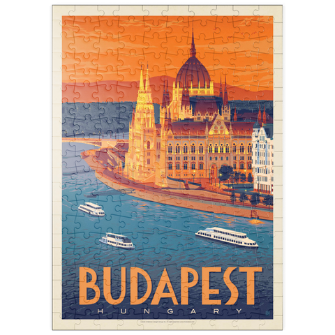 puzzleplate Hungary: Budapest, Vintage Poster 200 Puzzle