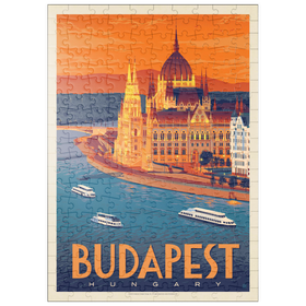Darstellung des Puzzle Motivs Hungary: Budapest, Vintage Poster - Puzzleteile: 200