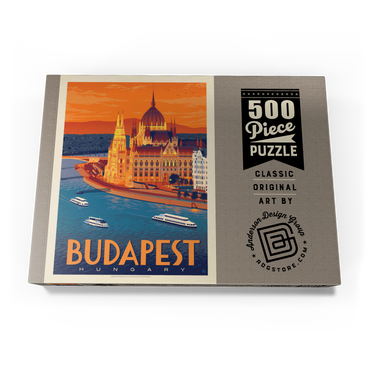 Hungary: Budapest, Vintage Poster 500 Puzzle Schachtel Ansicht3