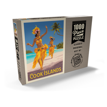 Cook-Inseln: Ein Paradies im Südpazifik, Vintage Poster 1000 Puzzle Schachtel Ansicht2