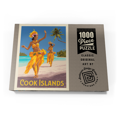 Cook-Inseln: Ein Paradies im Südpazifik, Vintage Poster 1000 Puzzle Schachtel Ansicht3