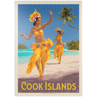 puzzleplate Cook-Inseln: Ein Paradies im Südpazifik, Vintage Poster 1000 Puzzle