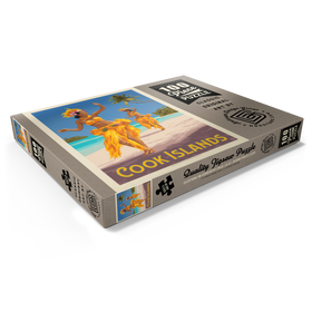 Darstellung des Puzzle Motivs Cook-Inseln: Ein Paradies im Südpazifik, Vintage Poster - Puzzleteile: 100