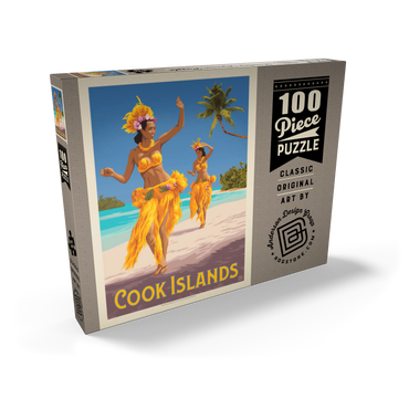 Cook-Inseln: Ein Paradies im Südpazifik, Vintage Poster 100 Puzzle Schachtel Ansicht2