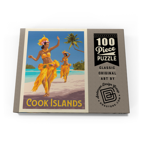 Cook-Inseln: Ein Paradies im Südpazifik, Vintage Poster 100 Puzzle Schachtel Ansicht3