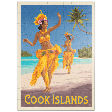 puzzleplate Cook-Inseln: Ein Paradies im Südpazifik, Vintage Poster 100 Puzzle