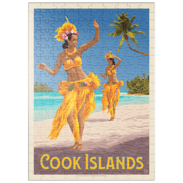 puzzleplate Cook-Inseln: Ein Paradies im Südpazifik, Vintage Poster 200 Puzzle