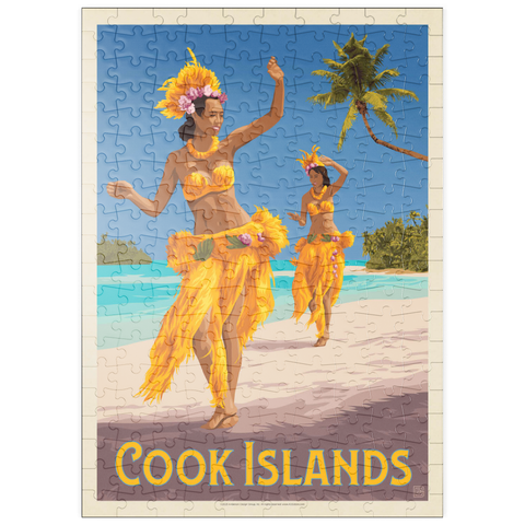 puzzleplate Cook-Inseln: Ein Paradies im Südpazifik, Vintage Poster 200 Puzzle