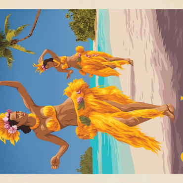 Cook-Inseln: Ein Paradies im Südpazifik, Vintage Poster 200 Puzzle 3D Modell