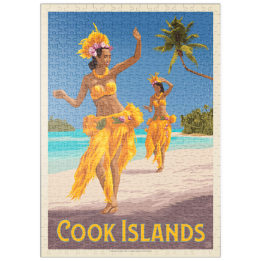 puzzleplate Cook-Inseln: Ein Paradies im Südpazifik, Vintage Poster 500 Puzzle