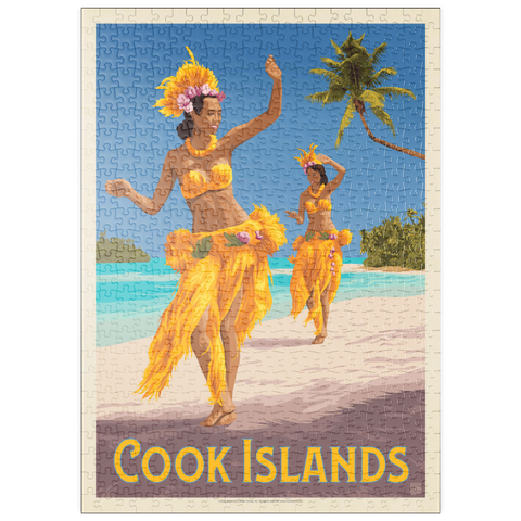 puzzleplate Cook-Inseln: Ein Paradies im Südpazifik, Vintage Poster 500 Puzzle